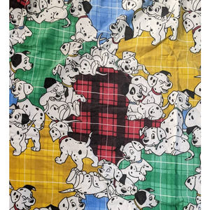 Vintage Disney 101 Dalmatians Twin Fitted Cotton Flannel Sheet Fabric Cutter‎